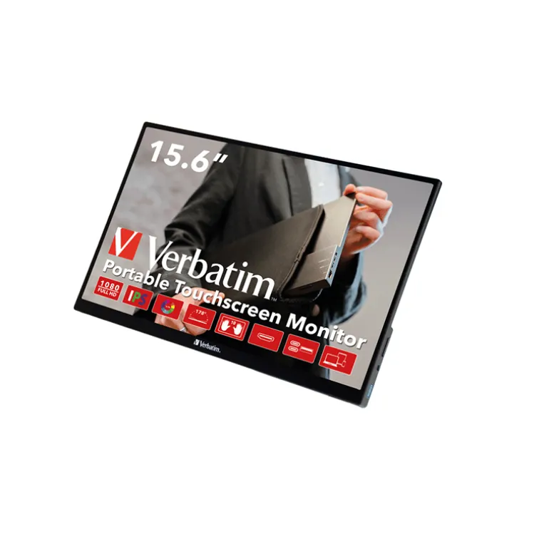 Monitor Portátil Verbatim PMT-15 15" FHD IPS 6ms HDR FreeSync Táctil Negro