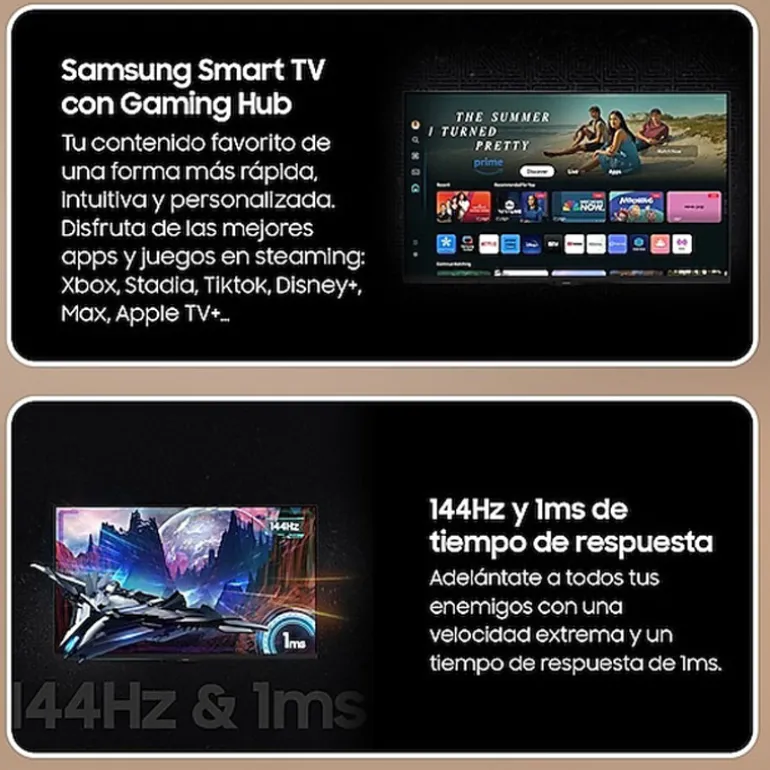 Monitor Samsung Odyssey G7 S32DG702EU 32" UHD 4K IPS 144Hz 1ms HDR10+ FreeSync Modo Smart TV