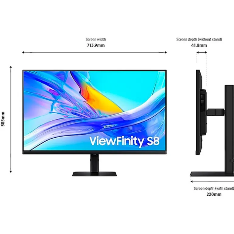 Monitor Samsung ViewFinity S8 S80UD 32" UHD 4K VA 60Hz 5ms HDR