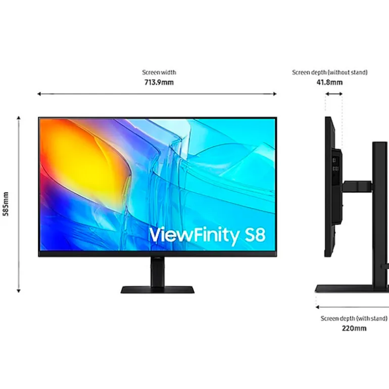 Monitor Samsung ViewFinity S8 S80D 32" UHD 4K VA 60Hz 5ms HDR