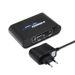 Nano Cable Conversor SVGA+Audio a HDMI SVGA/H+Jack 3.5/H-HDMI A/H Negro - Adaptador