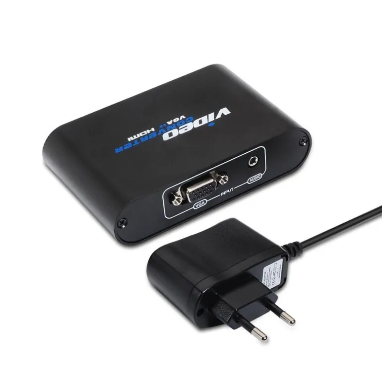 Nano Cable Conversor SVGA+Audio a HDMI SVGA/H+Jack 3.5/H-HDMI A/H Negro - Adaptador