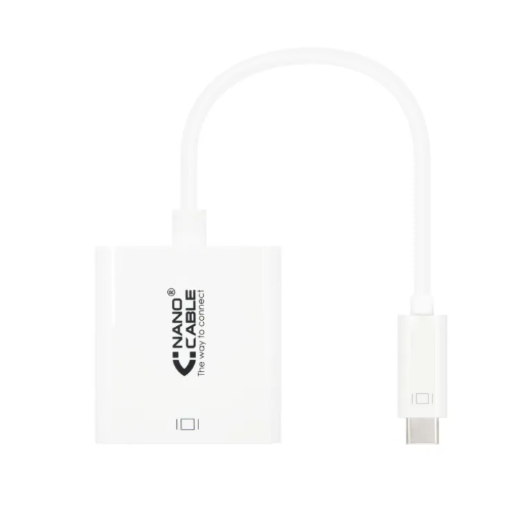 Nano Cable Conversor USB-C a HDMI 4K Blanco 15cm - Conversor USB