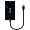Nano Cable Mini DisplayPort a VGA / DVI / HDMI Negro 15cm - Conversor