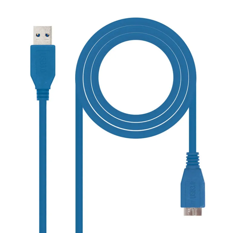 Nano Cable Tipo A/M-Micro B/M 1m Azul - Cable USB