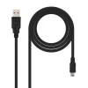 Nano Cable USB 2.0 Tipo A/M-Mini B/M Negro 1m - Cable USB