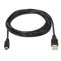 Nano Cable USB 2.0 Tipo A/M-Mini B/M Negro 1.8m - Cable USB