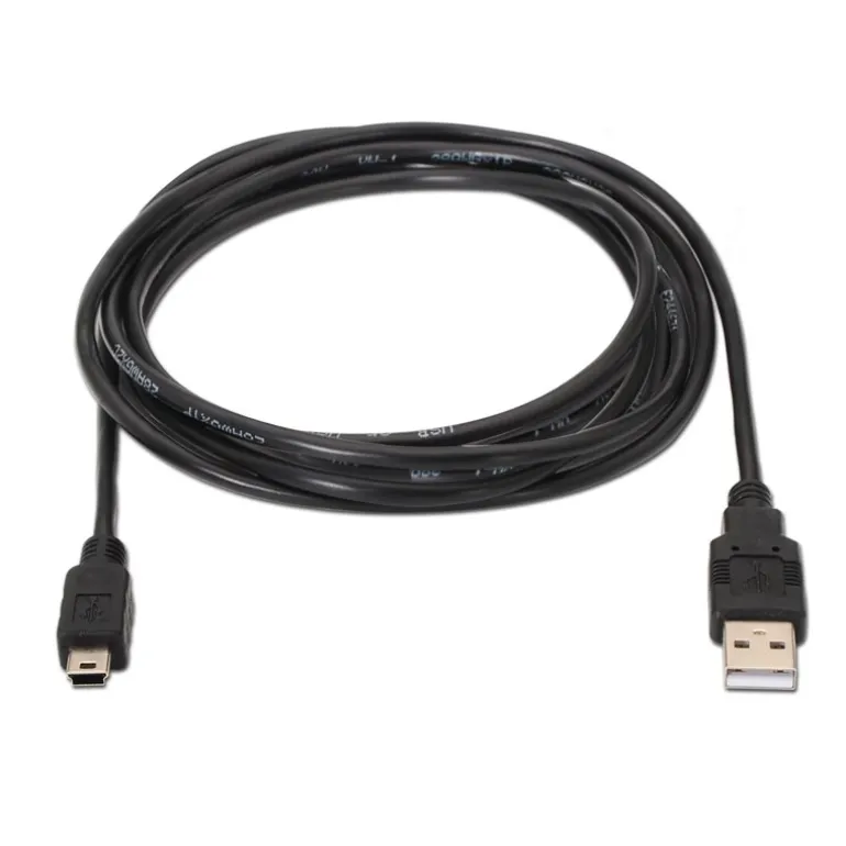 Nano Cable USB 2.0 Tipo A/M-Mini B/M Negro 1.8m - Cable USB