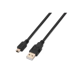 Nano Cable USB 2.0 Tipo A/M-Mini B/M Negro 1.8m - Cable USB
