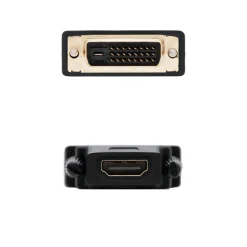 Nanocable Adaptador DVI Macho 24+1 Pines a HDMI Hembra - Adaptador