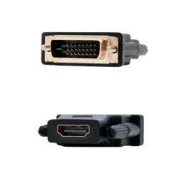 Nanocable Adaptador DVI Macho 24+1 Pines a HDMI Hembra - Adaptador