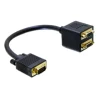Nanocable Bifurcador VGA 20cm Negro - Cable