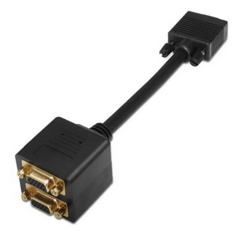 Nanocable Bifurcador VGA 20cm Negro - Cable