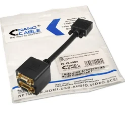 Nanocable Bifurcador VGA 20cm Negro - Cable