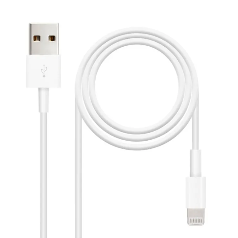 Nanocable Cable USB A a Lightning 1m Blanco