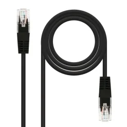 Nanocable Categoria 5 UTP 0,5m Negro - Cable de Red