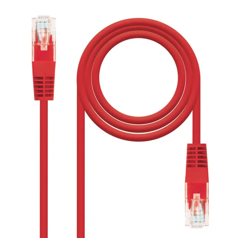 Nanocable Categoria 5 UTP 0,5m Rojo - Cable de Red