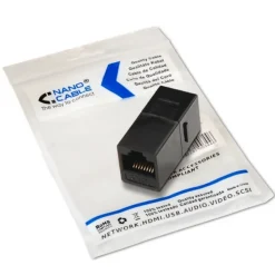 Nanocable Empalme RJ45 CAT.6 UTP Negro - Caja De Empalme