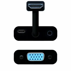NanoCable HDMI a SVGA+Audio HDMI A/M-SVGA/H+Jack 3.5/H Negro 10cm+1.0m - Conversor
