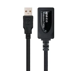 Nanocable Prolongador USB 2.0 Con Amplificador A/M-A/H Negro 5m - Cable USB