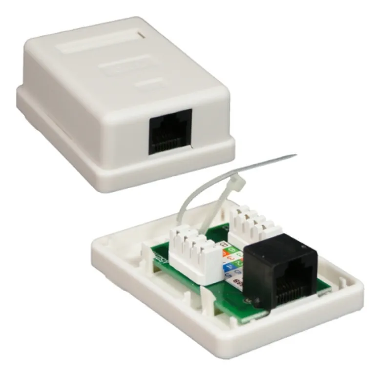 Nanocable Roseta Para RJ45 CAT.5E UTP 1 Toma - Roseta De Superficie