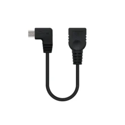 Nanocable USB 2.0 OTG Acodado Tipo Micro B/M-A/H Negro 15cm - Cable USB