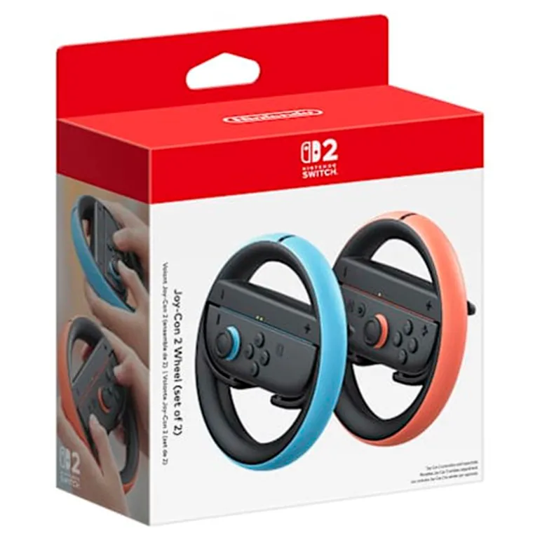 Pack Accesorio Nintendo Volante Joy-Con Wheel Pack De 2 Rojo Y Azul Para Mandos Nintendo Switch 2