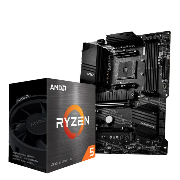 Pack AMD Ryzen 5 5500 4.2GHz Boxed + MSI B550-A PRO
