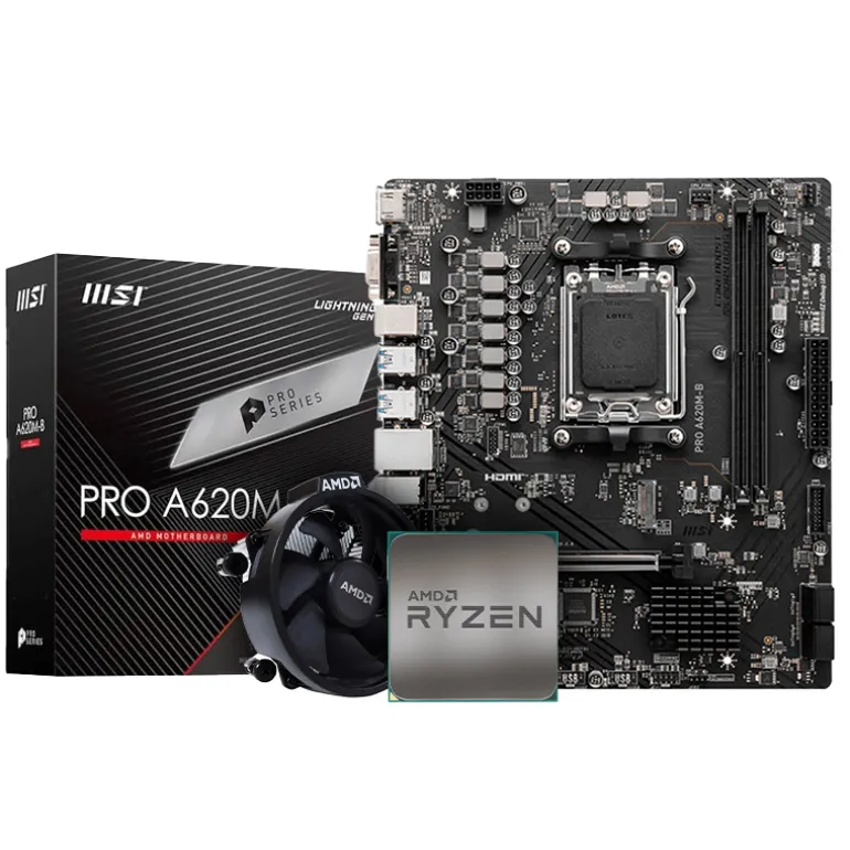 Pack AMD Ryzen 5 7600 5.1GHz MPK + MSI PRO A620M-B