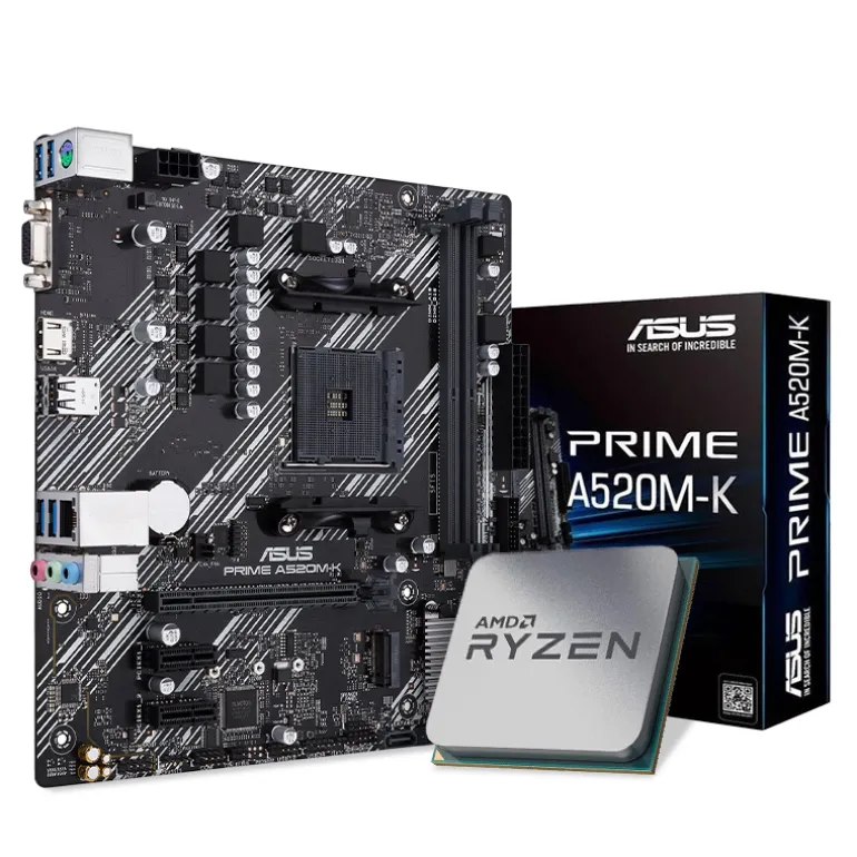 Pack AMD Ryzen 3 3100 3.9GHz Tray + Asus Prime A520M-K