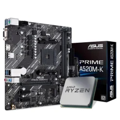 Pack  AMD Ryzen 5 3500 4.1GHz Tray + Asus Prime A520M-K