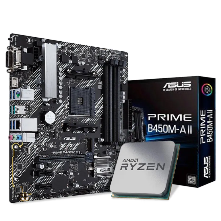 Pack AMD Ryzen 3 3100 3.9GHz Tray + Asus Prime B450M-A II