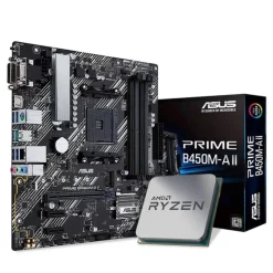 Pack  AMD Ryzen 5 3500 4.1GHz Tray + Asus Prime B450M-A II