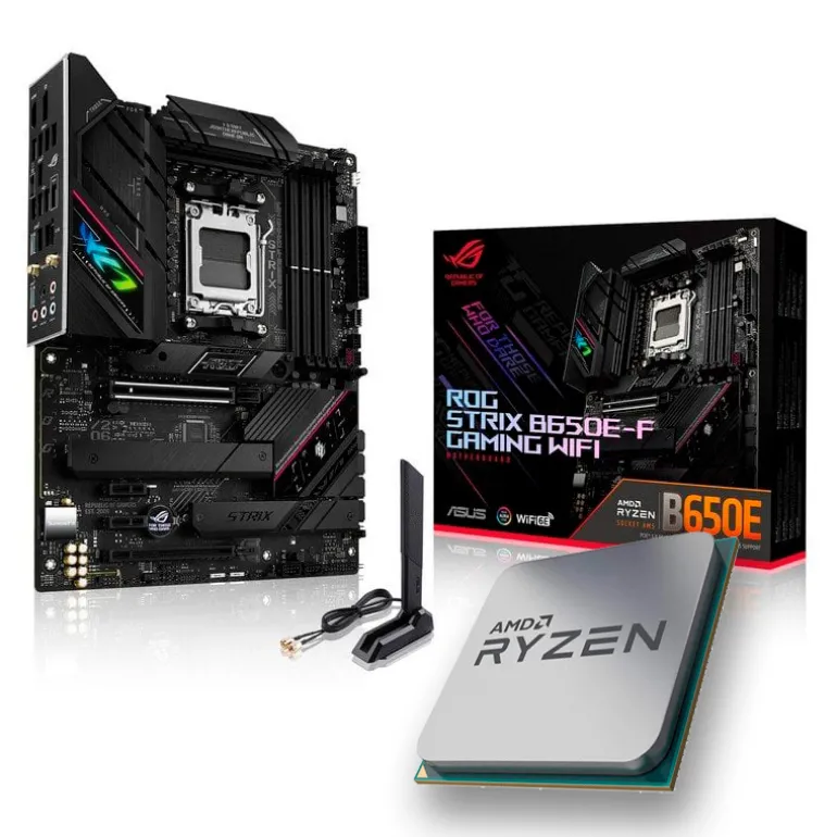 Pack AMD Ryzen 9 7900 Tray + Asus ROG Strix B650E-F Gaming WIFI