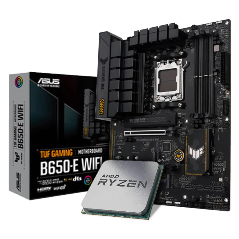 Pack AMD Ryzen 5 7500F 5.0GHz + Asus TUF Gaming B650-E WIFI
