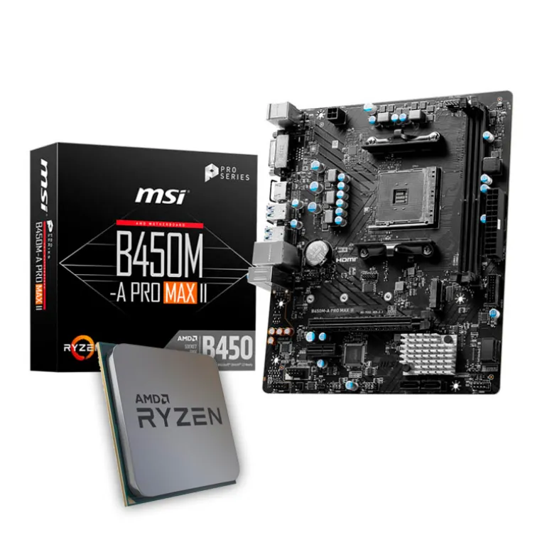 Pack AMD Ryzen 5 4650G 4.2GHz Tray + MSI B450M-A PRO