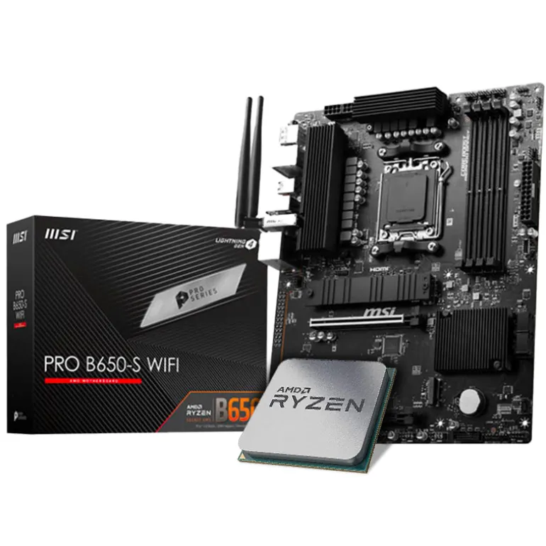 Pack AMD Ryzen 5 7600X 5.3GHz + MSI PRO B650-S WIFI