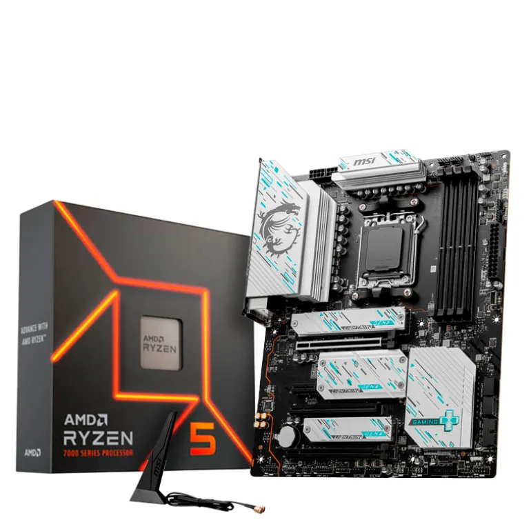 Pack AMD Ryzen 5 7600X 5.3GHz Boxed + MSI X670E Gaming Plus WIFI