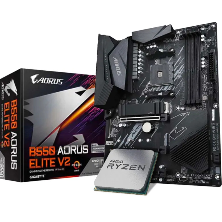 Pack AMD Ryzen 7 5700X3D 4.1GHz + Gigabyte B550 AORUS Elite V2