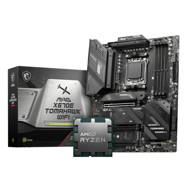Pack AMD Ryzen 9 7900X3D 5.6GHz Tray + MSI MAG X670E TOMAHAWK WIFI