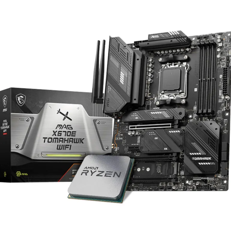 Pack AMD Ryzen 7 7800X3D 5.0GHz Tray + MSI MAG X670E TOMAHAWK WIFI