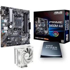 Pack  Asus Prime B450M-A II + AMD Ryzen 5 Pro 4650G + DeepCool AK400 Blanco