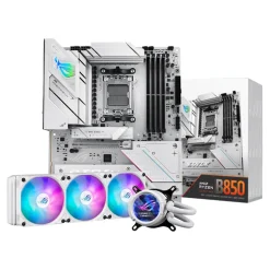Pack Asus ROG Strix B850-A Gaming WIFI + Asus ROG Strix LC III 360 ARGB LCD Blanco