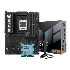 Pack Asus TUF Gaming B850-E WIFI + AMD Ryzen 7 9800X3D 5.2GHz Tray