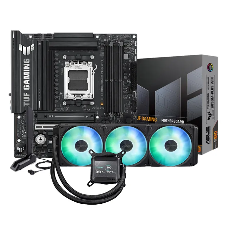 Pack Asus TUF Gaming B850M-PLUS WIFI + Asus Prime LC 360 ARGB Negro