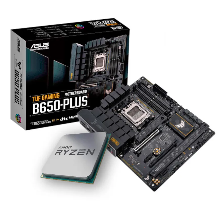 Pack Asus TUF Gaming B650-PLUS + AMD Ryzen 5 7600 Tray