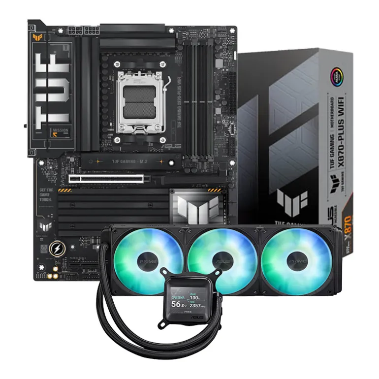 Pack Asus TUF Gaming X870-PLUS WIFI + Asus Prime LC 360 ARGB Negro