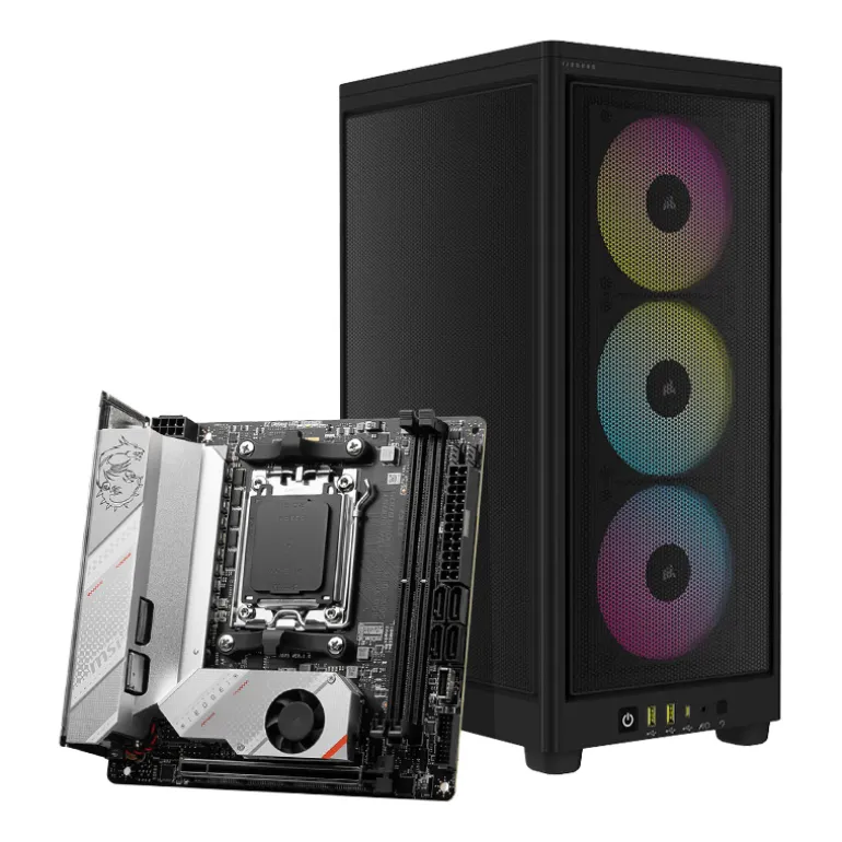 Pack Corsair 2000D RGB Airflow + MSI MPG B650I EDGE WIFI