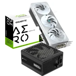 Pack  Gigabyte GeForce RTX 5070 Ti AERO OC 16GB GDDR7 DLSS4+Corsair RM850x 80 Plus Gold 850W ATX 3.1 PCIE