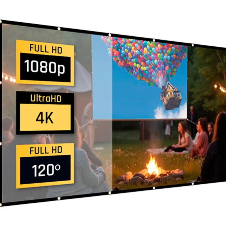 Pack iggual Mini Proyector + Pantalla 100" Plegable